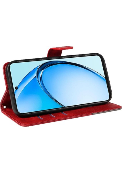 Elmas Dikiş ve Kart Yuvası Deri ile Oppo A60 4g Için Flip Case (Yurt Dışından) modelleri