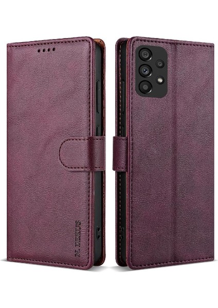 Samsung Galaxy Için Flip Case F23 5G/M23 5g Kart Yuvaları Yan Cep Anti (Yurt Dışından)