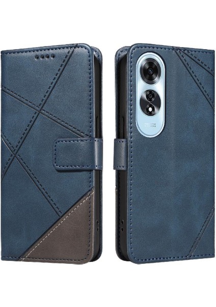 Elmas Dikiş ve Kart Yuvası Deri ile Oppo A60 4g Için Flip Case (Yurt Dışından)