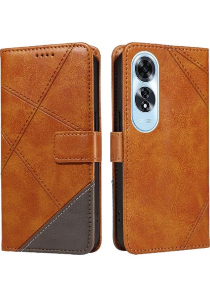 Elmas Dikiş ve Kart Yuvası Deri ile Oppo A60 4g Için Flip Case (Yurt Dışından) fiyatları
