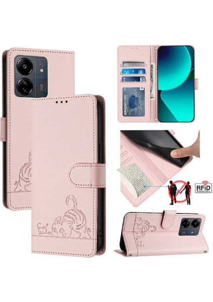 Xiaomi Redmi Için Kılıf Redmi 4g Kart Yuvası Tutucu Kickstand Kedi Rfıd Cüzdan (Yurt Dışından)