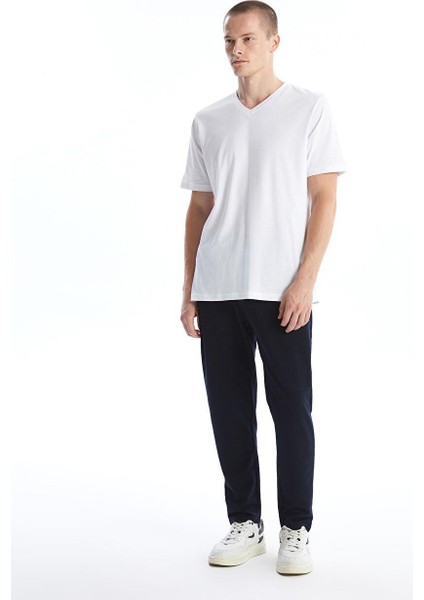 V Yaka Kısa Kollu Penye Erkek Tişört fiyatları