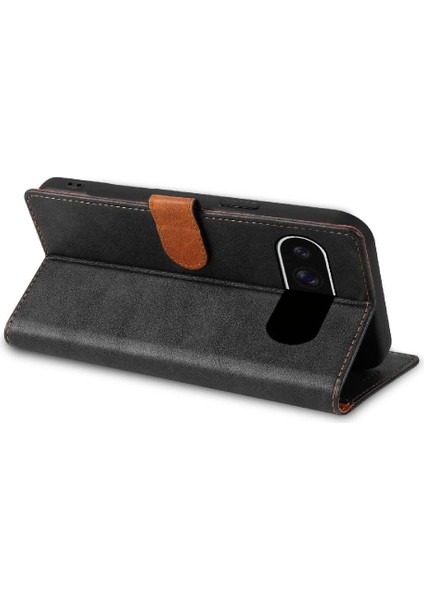 Google Piksel 9 Pro Için Flip Case Yan Cep Anti Kayma Manyetik Kapatma (Yurt Dışından)