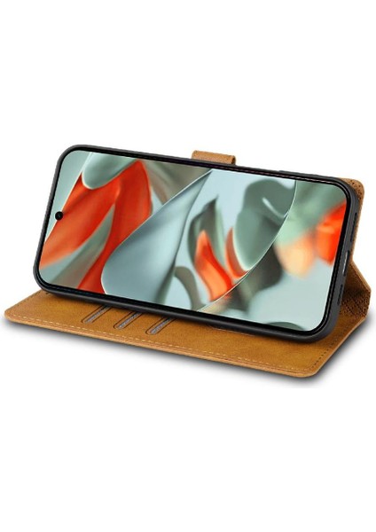 Google Piksel 9 Pro Için Flip Case Yan Cep Anti Kayma Manyetik Kapatma (Yurt Dışından)