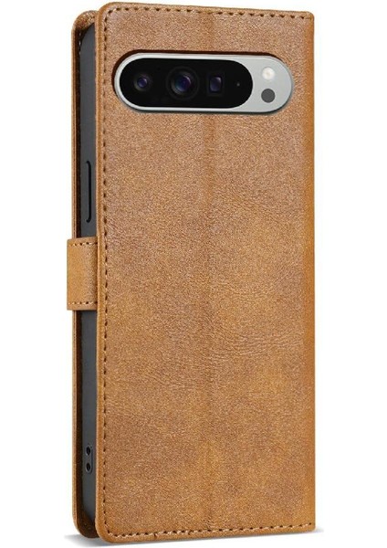 Google Piksel 9 Pro Için Flip Case Yan Cep Anti Kayma Manyetik Kapatma (Yurt Dışından)