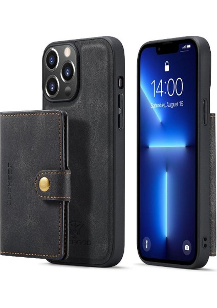 IPhone 13 Için Kılıf Pro Max Cardholder Standı Ayrılabilir Manyetik Tasarım (Yurt Dışından)