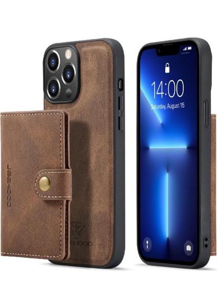 IPhone 13 Için Kılıf Pro Max Cardholder Standı Ayrılabilir Manyetik Tasarım (Yurt Dışından)