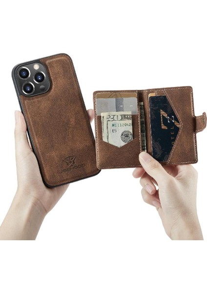 IPhone 13 Için Kılıf Pro Max Cardholder Standı Ayrılabilir Manyetik Tasarım (Yurt Dışından)