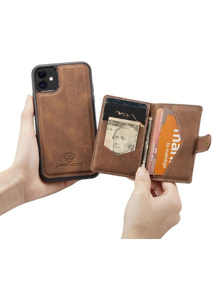 IPhone 11 Için Kılıf Pro Max Cardholder Magsafe Ayrılabilir Manyetik Standı (Yurt Dışından)