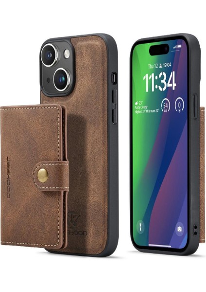 IPhone 15 Için Kılıf Artı Magsafe Cardholder Ayrılabilir Manyetik Tasarım Standı (Yurt Dışından)