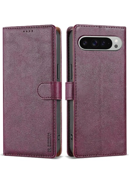 Google Piksel 9 Pro Için Flip Case Yan Cep Anti Kayma Manyetik Kapatma (Yurt Dışından)