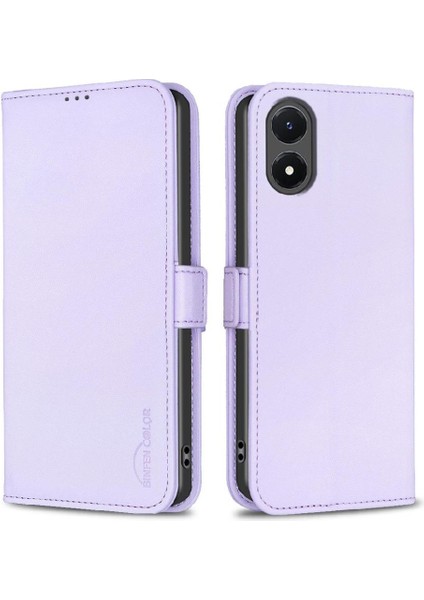 Vıvo Y02S Kickstand Pu Deri Cüzdan Kart Yuvaları Tutucu Tpu Için Flip Case (Yurt Dışından)