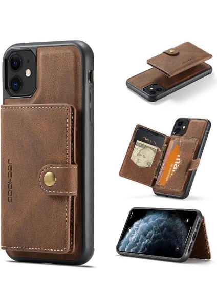 IPhone 11 Için Kılıf Pro Ayrılabilir Manyetik Tasarım Cardholder Magsafe Standı (Yurt Dışından)