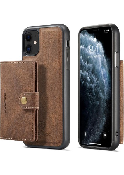 IPhone 11 Için Kılıf Pro Ayrılabilir Manyetik Tasarım Cardholder Magsafe Standı (Yurt Dışından)