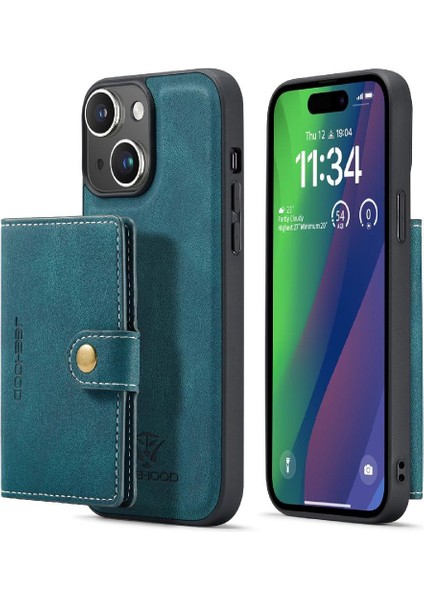 IPhone 15 Için Kılıf Ayrılabilir Manyetik Tasarım Cardholder Magsafe Standı (Yurt Dışından)