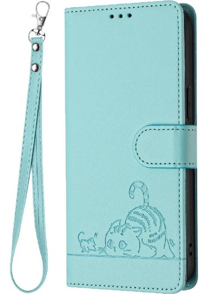 Xiaomi Redmi Için Not 11R Kedi Rfıd Cüzdan Kapak Çevirin Kart Yuvası Tutucu (Yurt Dışından)