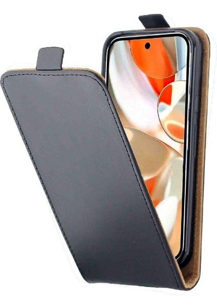 Google Piksel 9 Pro Koruyucu Kapak Tpu Deri Için Dikey Flip Case (Yurt Dışından)