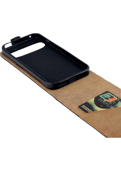 Google Piksel 9 Pro Koruyucu Kapak Tpu Deri Için Dikey Flip Case (Yurt Dışından)
