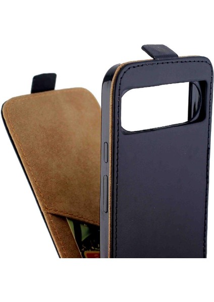 Google Piksel 9 Pro Koruyucu Kapak Tpu Deri Için Dikey Flip Case (Yurt Dışından)