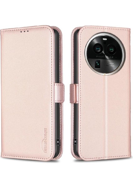 Oppo Bulmak Için Flip Case X6 Pro Kickstand Manyetik Kart Yuvaları Tutucu Tpu Pu (Yurt Dışından)