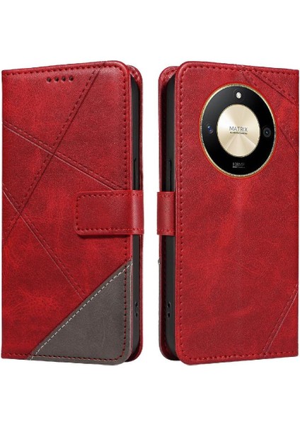 Elmas Dikiş Deri Telefon Koruması ile Onur X50 Için Flip Case (Yurt Dışından)