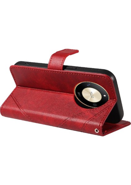 Elmas Dikiş Deri Telefon Koruması ile Onur X50 Için Flip Case (Yurt Dışından)