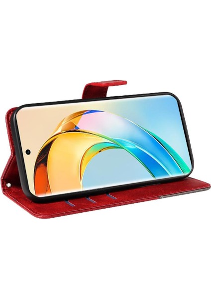 Elmas Dikiş Deri Telefon Koruması ile Onur X50 Için Flip Case (Yurt Dışından)