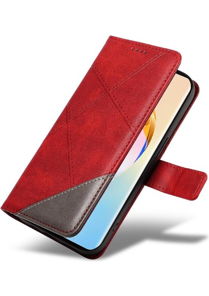 Elmas Dikiş Deri Telefon Koruması ile Onur X50 Için Flip Case (Yurt Dışından)