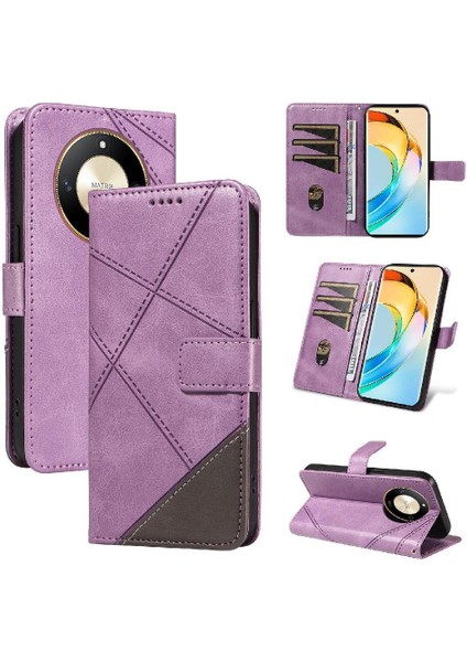 Elmas Dikiş Deri Telefon Koruması ile Onur X50 Için Flip Case (Yurt Dışından)