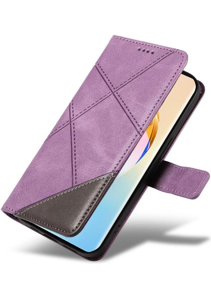 Elmas Dikiş Deri Telefon Koruması ile Onur X50 Için Flip Case (Yurt Dışından)