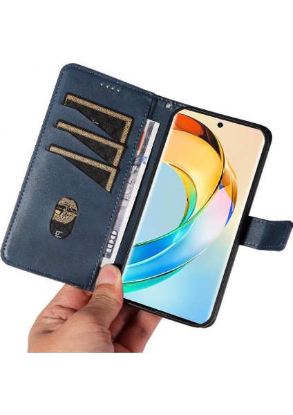 Elmas Dikiş Deri Telefon Koruması ile Onur X50 Için Flip Case (Yurt Dışından)