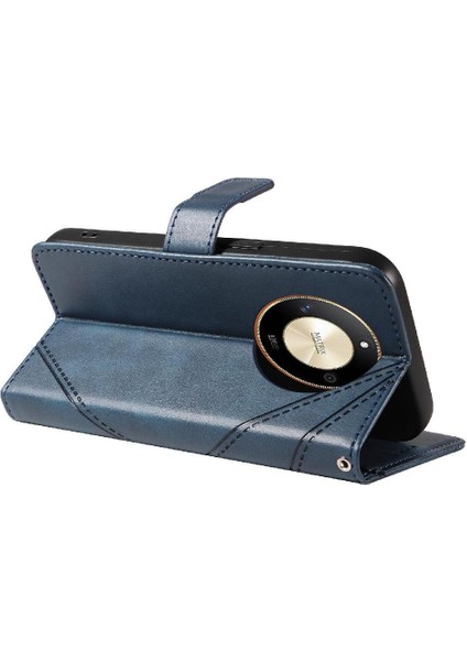 Elmas Dikiş Deri Telefon Koruması ile Onur X50 Için Flip Case (Yurt Dışından)