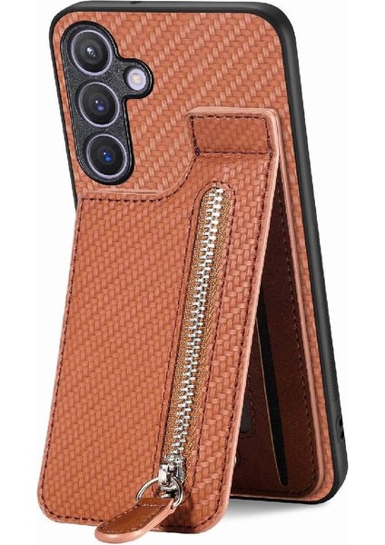 Samsung Galaxy S24 Cüzdan Manyetik Araç Montaj Standı Crad Yuvası (Yurt Dışından)