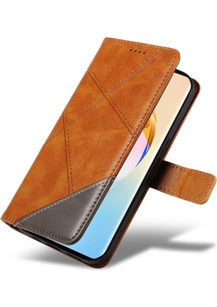 Elmas Dikiş Deri Telefon Koruması ile Onur X50 Için Flip Case (Yurt Dışından)