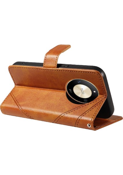 Elmas Dikiş Deri Telefon Koruması ile Onur X50 Için Flip Case (Yurt Dışından)
