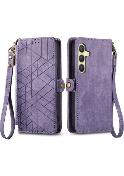 Samsung Galaxy S24 Için Flip Case Darbeye Deri Kılıf Cüzdan Çevirin (Yurt Dışından)