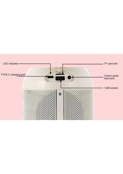 Vintage Lamba 3′ü 1 Arada 2 Adet Mikrofon Tf-Card Bluetooth Kamp Lambası Dış Mekan Karaoke Hoparlör