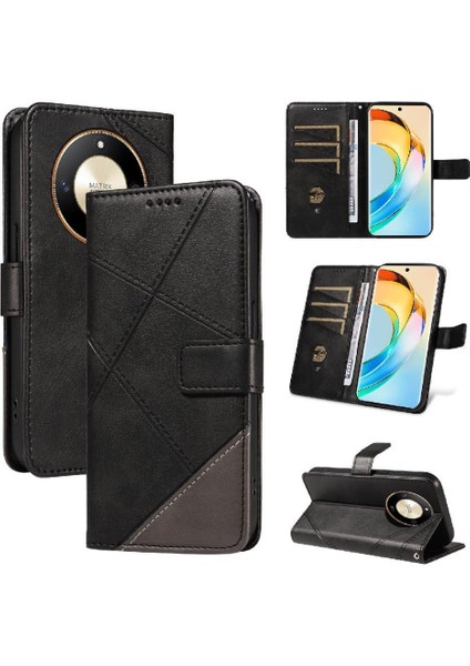 Elmas Dikiş Deri Telefon Koruması ile Onur X50 Için Flip Case (Yurt Dışından)
