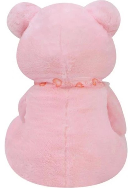 Pileli Store Yumoş Ayı 47 cm Pembe Pelüş Ayı Sevgiliye Hediye