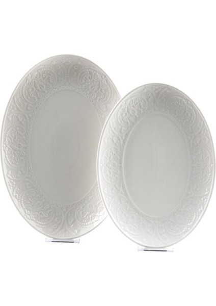 Vıctorıa Round New Bone 2li Oval Tabak Seti