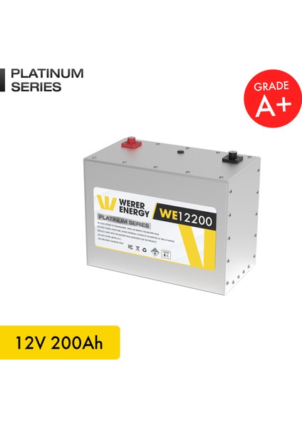 12V 200Ah LiFePO4 Platinum Series Bluetooth'lu Lityum Demir Fosfat Akü