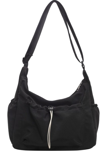 Çapraz Askılı Çanta Taşınabilir Sağlıklı Kumaşlar Kaliteli Işçılik Düz Renk Stiller, Siyah (Yurt Dışından)