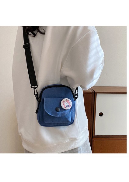 Çapraz Askılı Çanta Taşınabilir Yüksek Kaliteli Aşınmaya Dayanıklı Kanvas Kumaş Düz Renkli Mini Stil, Sarı (Yurt Dışından) modelleri