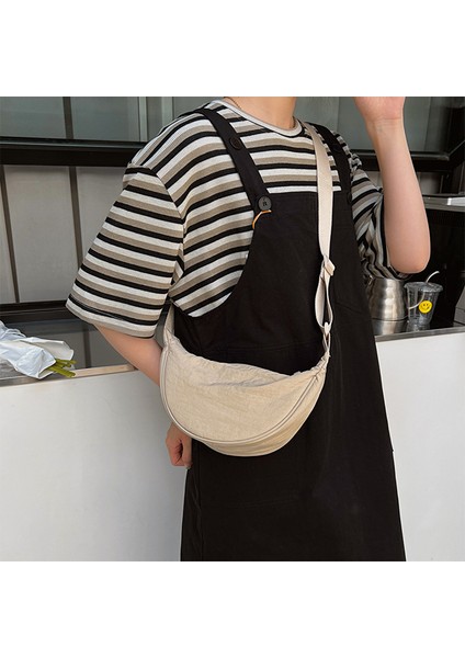 Çapraz Askılı Çanta Taşınabilir Yüksek Kaliteli Rahat Kumaş Kumaş Kentsel Tarz, Yeşil (Yurt Dışından) modelleri