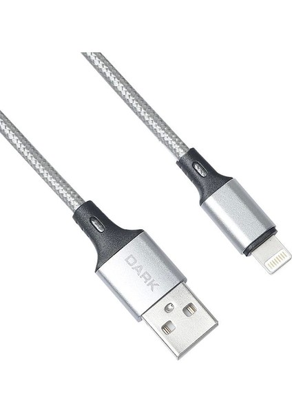 DK-CB-LT100BR USB To Lightning 1mt Örgülü  Quick Charge  Destekli Şarj ve Data Kablosu