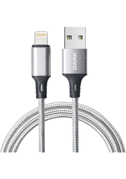 DK-CB-LT100BR USB To Lightning 1mt Örgülü  Quick Charge  Destekli Şarj ve Data Kablosu