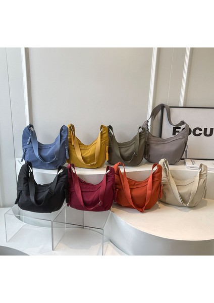 Çapraz Askılı Çanta Taşınabilir Naylon Malzeme Modaya Uygun ve Şehirli Sade Stil Çeşıtli Renkler Mevcut, Gri (Yurt Dışından) modelleri