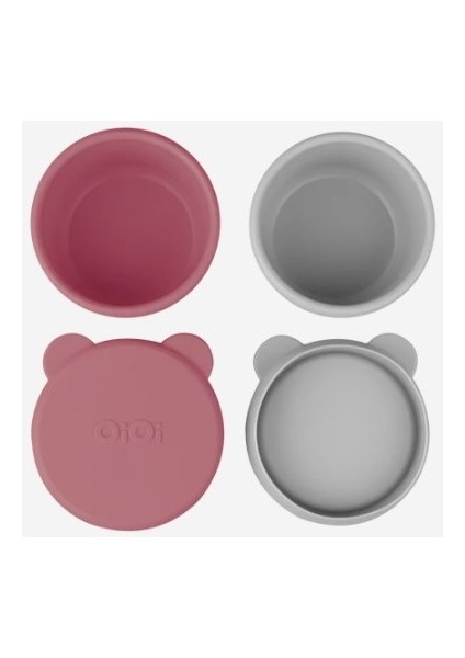 Silikon Kapaklı Mini Kase 2'li Mini Bites