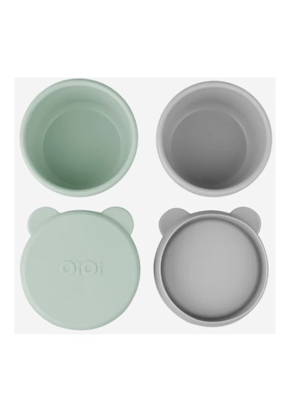 Silikon Kapaklı Mini Kase 2'li Mini Bites