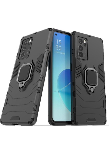 Oppo Reno6 Pro 5g Askeri Sınıf Metal Için Halka Araba Dağı Kickstand Vaka (Yurt Dışından) fiyatları